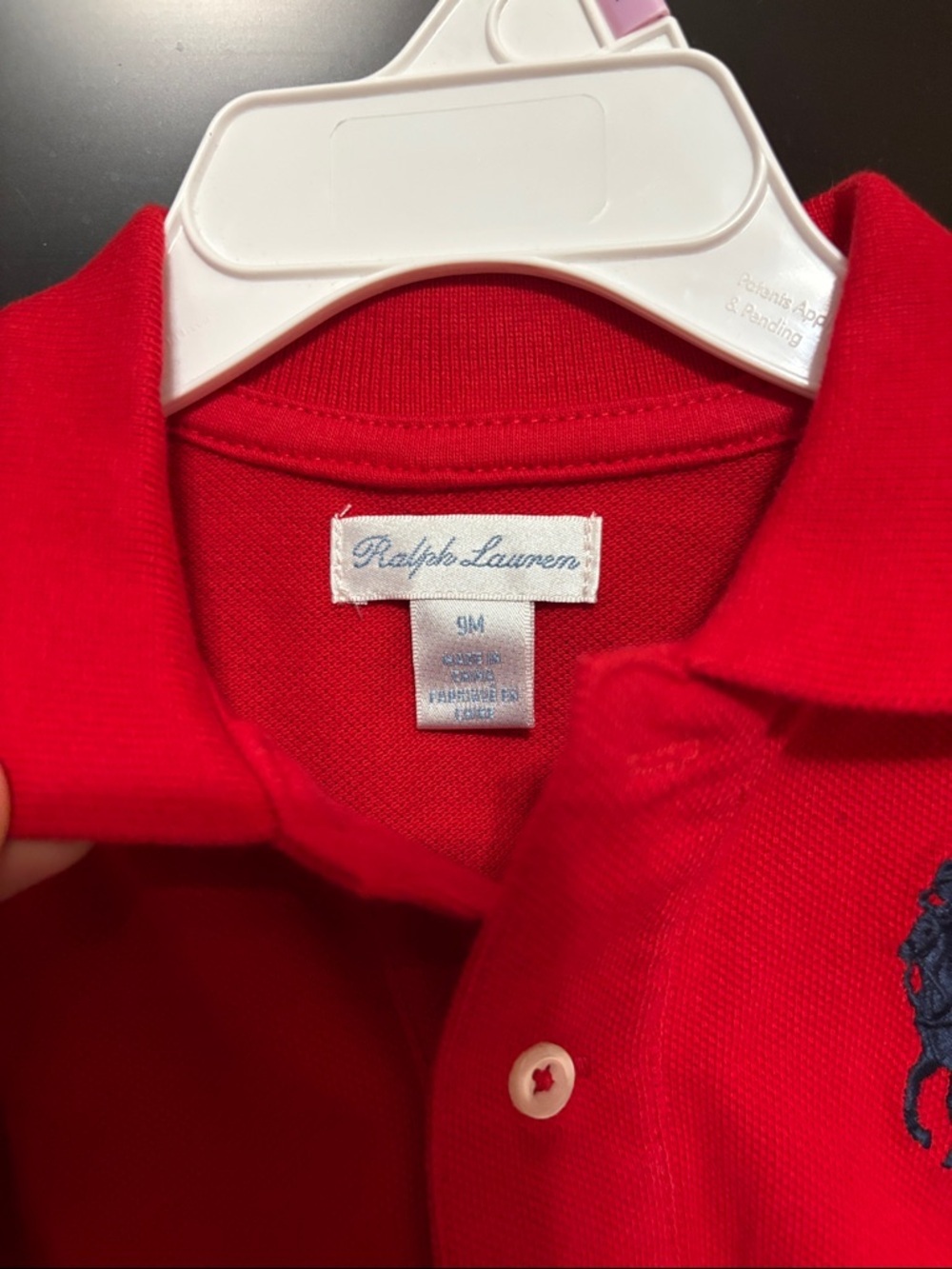Ralph Lauren Bright Red Boys' Polo with Navy Embroidered Pony - Picture 2 of 4